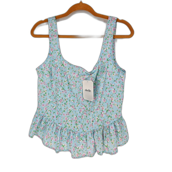 Elodie NWT Square Neck Peplum Tank Top Large - Picture 11 of 13